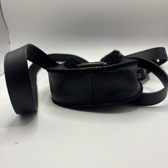 UGG Black Shearling Leather Crossbody Bag - Picture 9 of 11